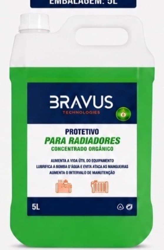 Protetivo para Radiadores Concentrado — Verde 5L — Bravus